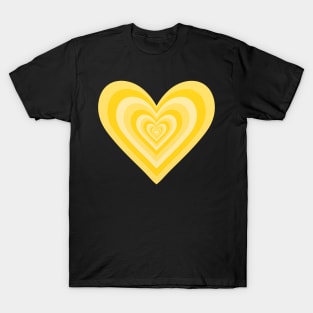 Golden Yellow Expanding Hearts T-Shirt